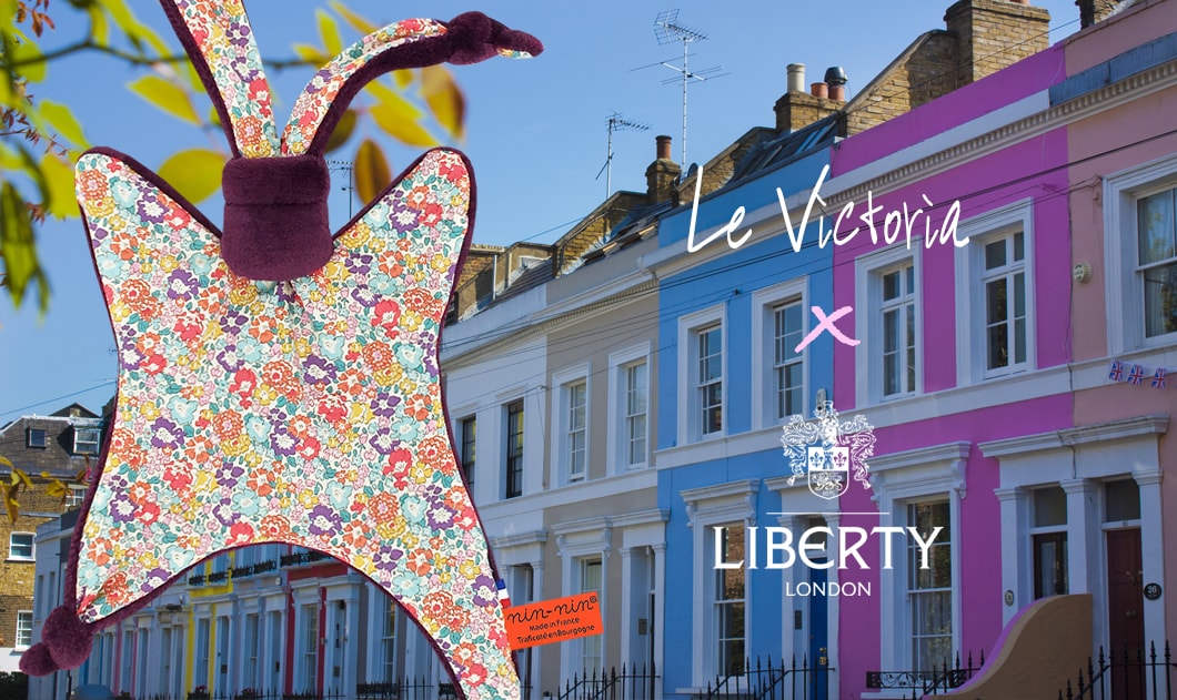 Baby comforter Le Victoria Liberty of London. Soft toy made in France